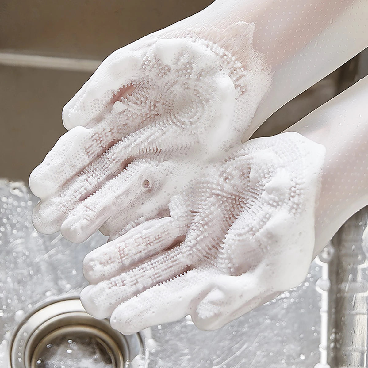 Pet Grooming Cleaning Gloves Dog Cat Bathing Shampoo Glove Scrubber Magic Dishwashing Cleanner Sponge Silicon Hair Removal Glove - WTN Essentials 
