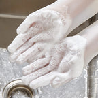 Dishwashing Cleanner Sponge Silicon Hair Removal Glove