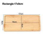 Simple Style Home Decoration Succulents Bonsai Holder Round Square Flowerpot Base Hexagon Rectangle Bamboo Wood Tray