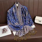 2025 new ethnic style retro shawl cashew flower geometric scarf cloak tassel scarf multi-color variety options available
