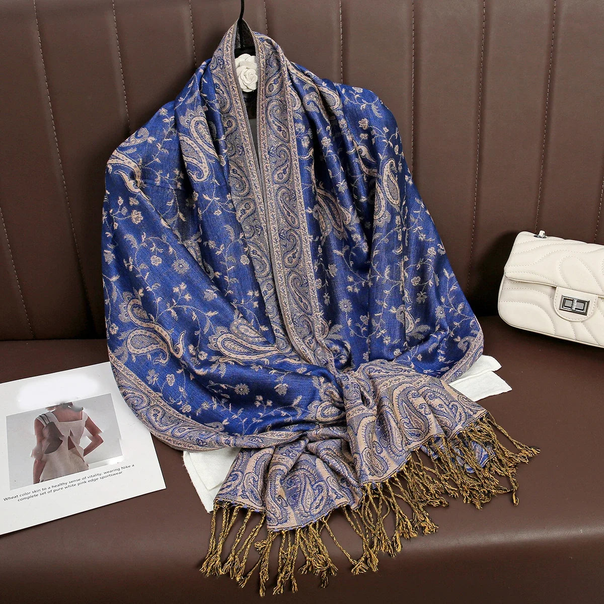 2025 new ethnic style retro shawl cashew flower geometric scarf cloak tassel scarf multi-color variety options available