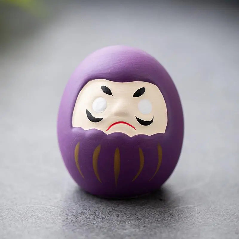 1pc Japanese Ceramic Daruma Statue Daruma Tumbler Crafts Lucky Fortune Ornament Landscape Daruma Doll Fengshui Home Decor Gift
