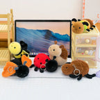 1 Piece Small Insect Plush Toy Doll Keychain Creative Stuffed Doll Bag Pendant Cute Snail Bee Keyring Birthday Gift