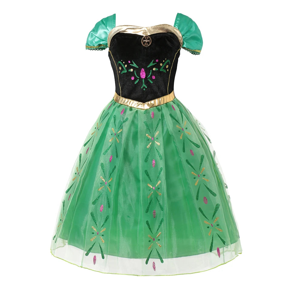 Girls Princess Dress Kid Cinderella Snow White Aurora Rapunzel Cinderella Halloween Costume Children Birthday Party Dress