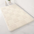 Thick Striped Absorbent Floor Mat – Non-Slip Cotton Velvet Bathroom Rug