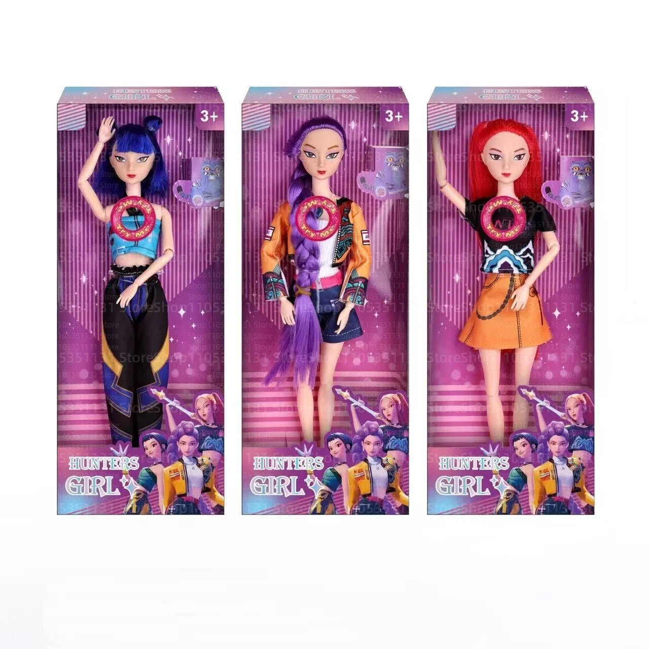 Kpop Anime Vinyl Doll Set – Rumi Mira Zoey Articulated Toy