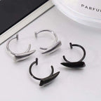 1pair Stainless Steel Personalised Sharp Teeth Fake Piercing Lip Ring Punk Exaggerated Jewelry for Women Gothic Body Jewelry