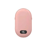 Double-sided heating with two temperature settings, this pocket hand warmer can be recharged