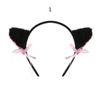 Cute Lace Black Cat Ears Headband Women Girls Hair Hoop Party Decoration Sexy Lovely Cosplay Halloween Costume Hair Accessories