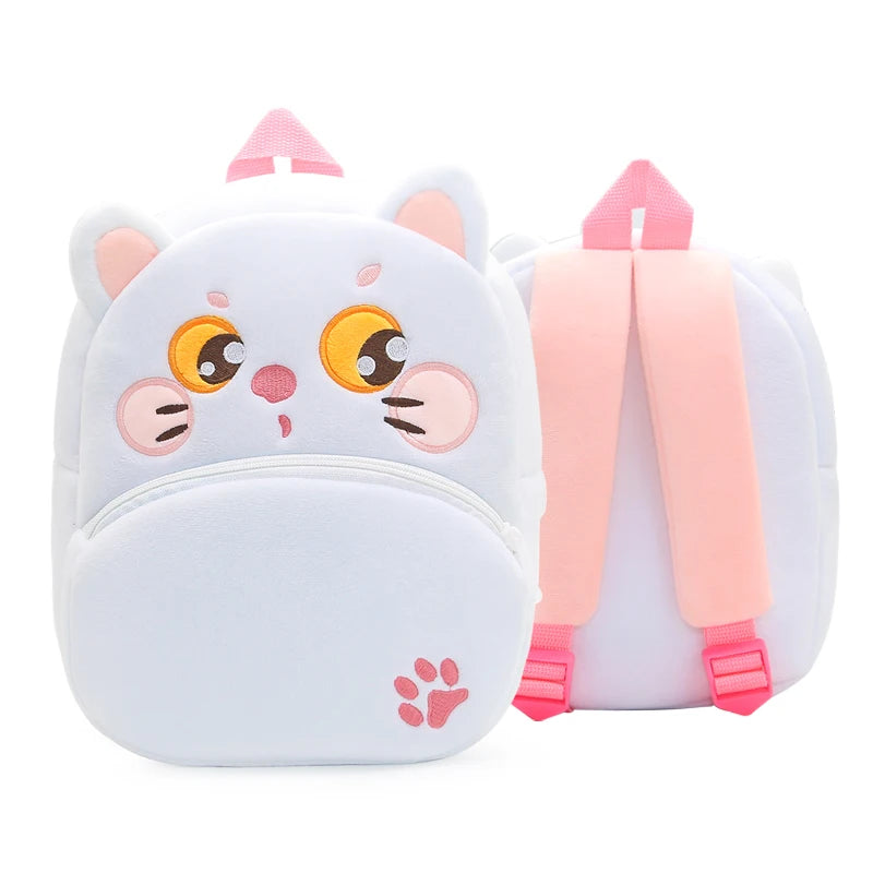 Cute Cartoon Animal Plush Backpack Soft Children Kindergarten Schoolbag Toddler Travel Bag Gift For Girls Boys