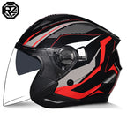 2025 Latest High Quality Motorcycle Helmet Half Covering Dual Lens Cascos para Motos Male Female Couple Capacetes de Moto