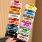 12/6-Pack Solid Color Square Hair Grips Fashionable Everyday Hair Accessories Styling Hairdo Enhancer for Casual Dates Home Use