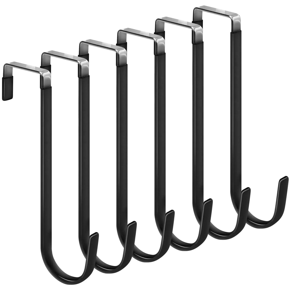 Door Hangers Hooks with Rubber Organizer Hooks for Living Room, Bathroom, Bedroom, Kitchen Hanging Clothes, Towels, Hats, Coats