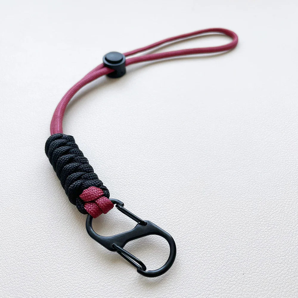 1pcs/2pcs/6pcs Hand Woven Umbrella Rope Outdoor Keychain Wrist Rope Outdoor External Buckle Car Key Hanging Rope