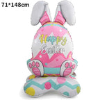 1pc,Large Easter Standing Balloon for Happy Easter Day Party Decorations 150cm Bunny Easter Egg Balloons Kids Party Favors