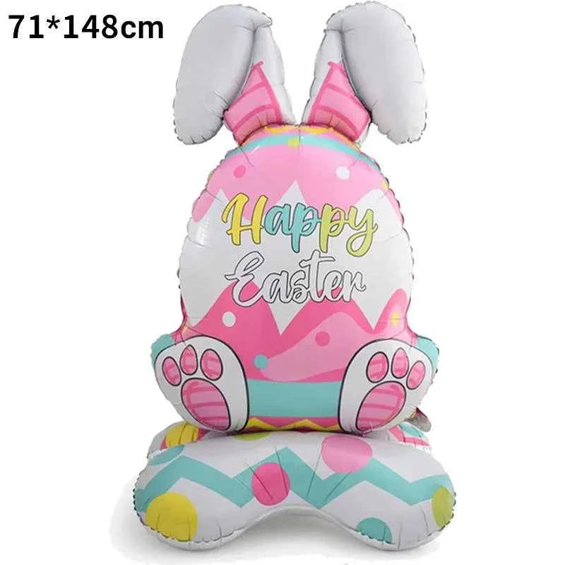 1pc,Large Easter Standing Balloon for Happy Easter Day Party Decorations 150cm Bunny Easter Egg Balloons Kids Party Favors