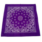 New Fashion Hip Hop 100% Cotton Bandana Square Scarf Gradient Color Paisley Headband Printed For Women/Men/Boys/Girls