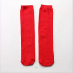 About 28 cm Knee High Socks Kids Boys Girls Socks for School Uniform Children White Socks Student Black  toddler girl socks