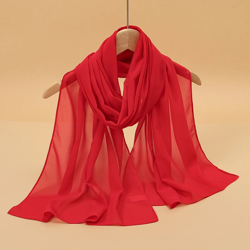 2024 New Print Chiffon Scarf Shawl Women Sunscreen Silk Scarf Turban Long Wrap Beach Travel Outdoor Accessories Trendy Headband