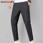 Breathable Men's Casual Pants Quick Dry Straight Elastic Waist Jogger Sweatpants Korean Classic Sport Trousers Plus Size 4XL 5XL
