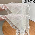 French Chic Alice White Lace Triangle Hair Wrap Fashion Accessory ﻿