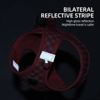 Stylish Checkered Cat Harness and Leash Set for Safe Adventures