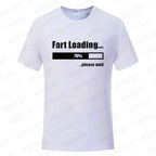 Huge Fart Loading Men's T-shirt Humor Tee Joke Gag Tshirt for Dad Gifts Guys Male Clothes Short Sleeve Tees Funny Graphic Tops