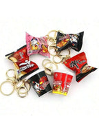 1PC Korean Style Fast Food Bag Keychain Instant Noodle Pendant Fun Mini Food Design Random Style Color for Bag Accessory