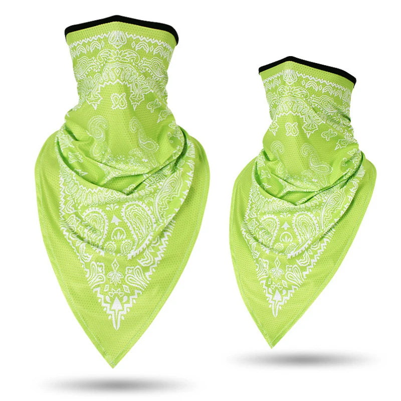 Men Women Bandanna Mask Sports Paisley Bandana Wrap Triangle Face Cover Ski Tube Scarf Fishing Hunting Hiking Neck Gaiter Shield