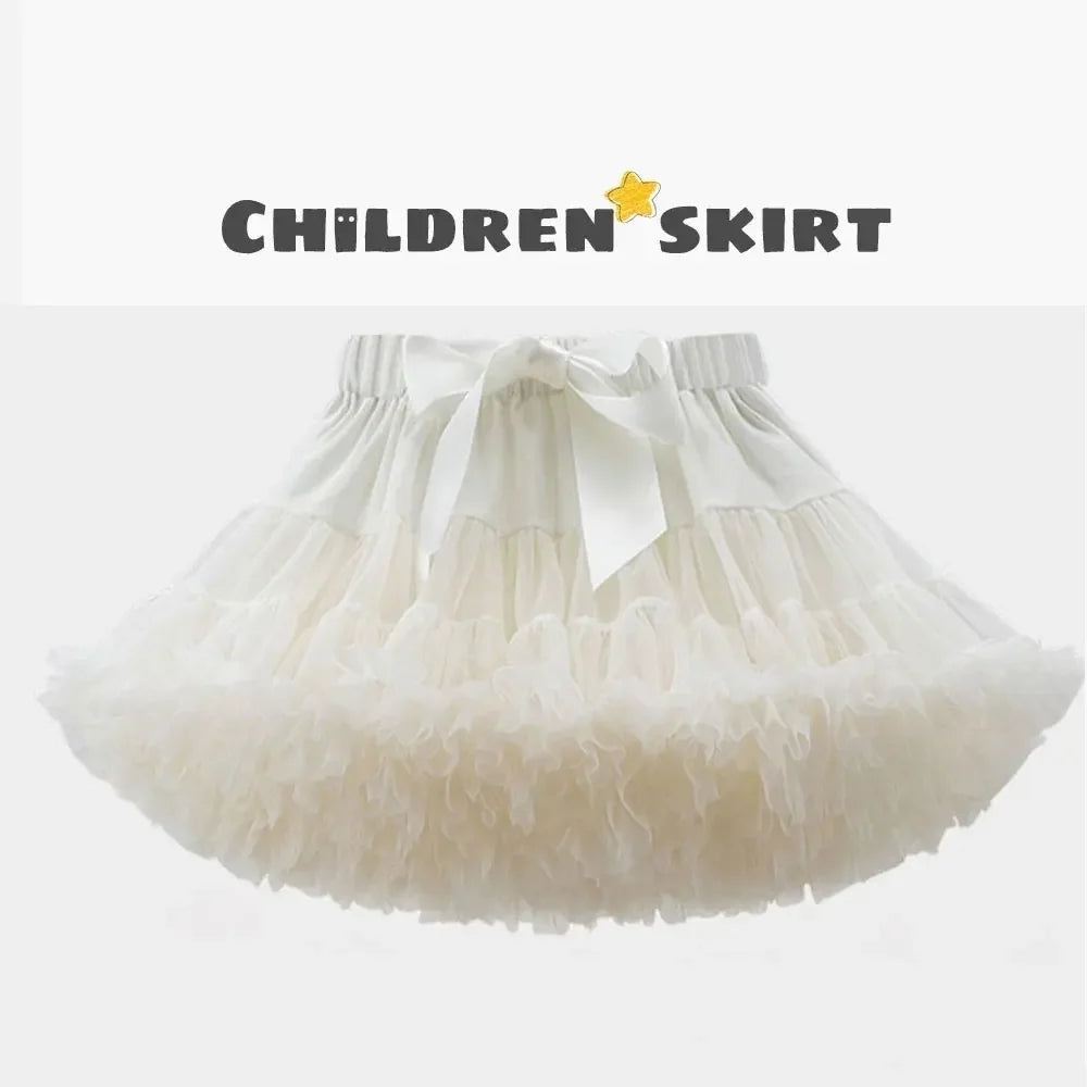 Baby Girls Tutu Fluffy Skirt Toddler Princess Ballet Dance Tulle Mesh Skirt Kids Cake Skirt Cute Girls Clothes Pettiskirt Skirt