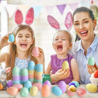 12/24Pcs Fillable Easter Eggs Candy Gift Packing Box Kids Hunt Game Props Surprise Plastic Empty Egg Easter Party Home DIY Decor