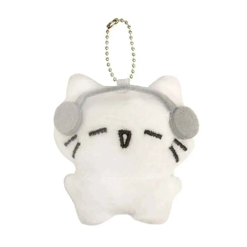 Cute Kitten Plush Keychain Cartoon Bag Charm for Girls and Kids