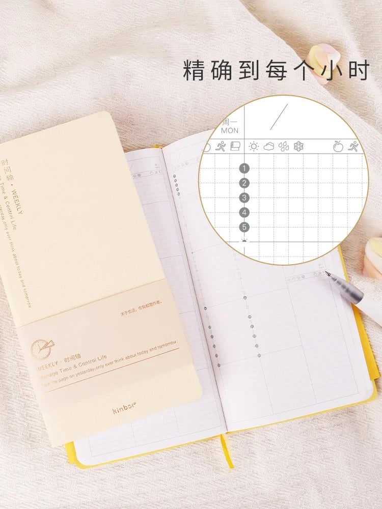 Portable Undated Planner – Weekly Monthly Daily Agenda Journal, Schedule Organizer Notepad for Office School, Stationery Gift for Students