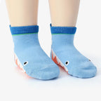 6 Pairs Kids Socks Cartoon Animal Pattern Cotton Non-Slip Floor Socks for Boys Toddler All-Season