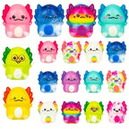 .12/24PCS Kids Adult Mini Kawaii Newt Cute Stress Relief Squeeze Toys Random Slow Rising Toy Carnival Goodie Party Send Gift