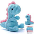 Fenrry Dinosaur Shape Doll Ornaments Hand Made Woven Crochet Wool Diy Crochet Knitted Material Bag Complete Set