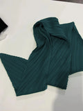 Miyake Pleated Women Scarf Shawl Fabric Korean Fashion Thin Sunscreen Scarf Foulard Femme Luxe Marque Hijabs for Woman