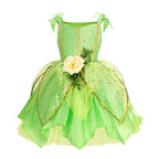 Kids Princess Cosplay Costume Girl Snow Queen Dress Halloween Carnival Clothes Cute Cosplay Evening Party Clothing for 2-10 Year
