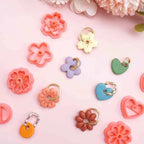 Flowers/Love Soft Ceramic Earring Mold Polymer Clay Cutter DIY Handmade Jewelry Pendant Quick Modeling Cutting Ceramic Tool