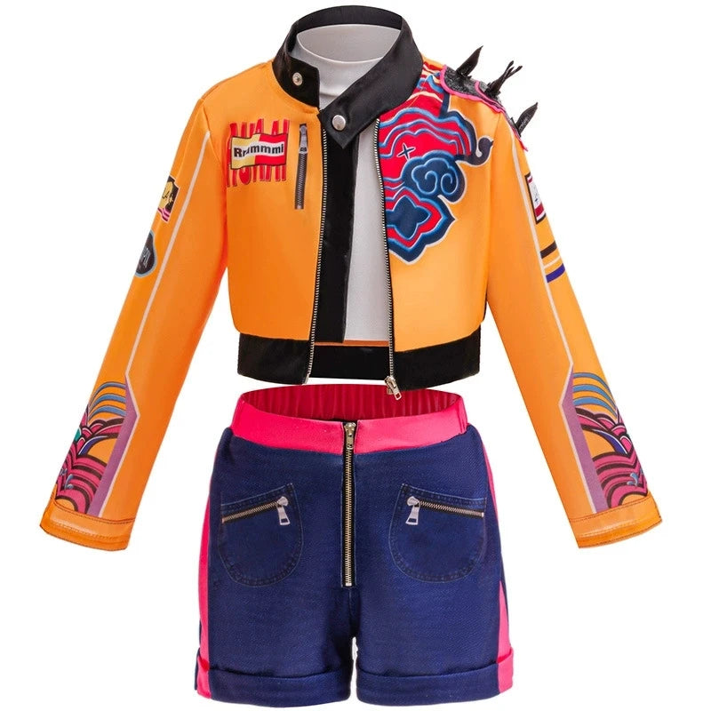 K-POP Rumi Cosplay Girls Clothing Sets Mira 3Pcs Girls Suits Halloween Zoey Birthday Party Costume 4-12 Years New Kids Clothes
