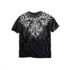2000s affliction T shirt Clothes Retro Punk Hip Hop Graphic Print Oversized T Shirt Mens new Round Neck Cotton Short Sleeve Tops