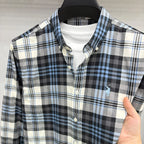 Luxury Brand Embroidery 100% Cotton Long Sleeved Shirt Men's New Shirt Men's Casual Loose Top Business Men