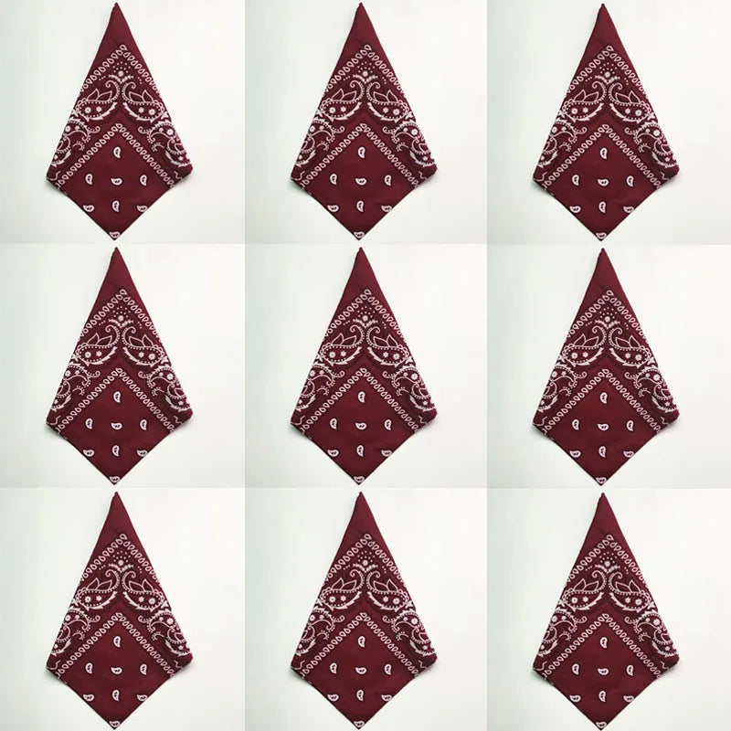 1/4/9pcs Men Women Bandana Hairband Cowboy Mens Biker Sports Headwear Wrist Hairwrap Single Sided Head Wrap Scarf Paisley