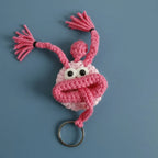 Funny Crochet Sausage Mouth Keychain Key Holder Pouch