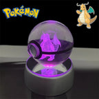 Pokemon 3D Crystal POKE BALL Figure Toys Snivy Dragonair Blastoise Venusaur Milotic Raichu Night Light LED Lamp Base Model Dolls