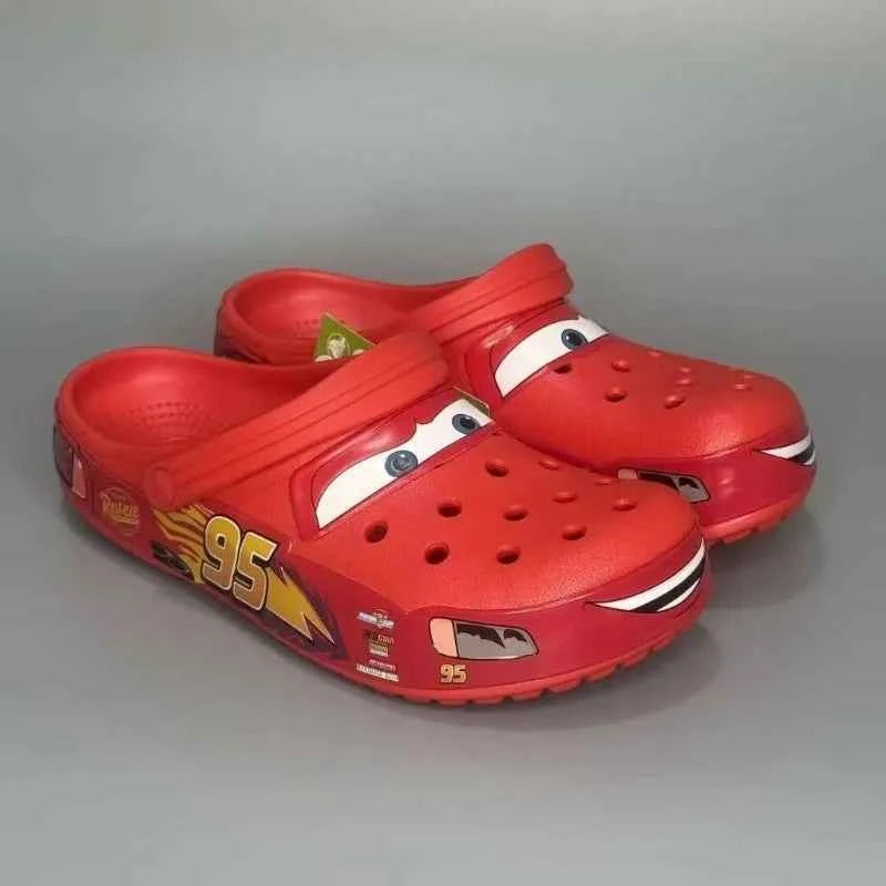 Lightning McQueen Kids Sandals – Cartoon Summer Beach Slippers