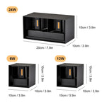 Aluminum LED Wall Lamp Outdoor Waterproof IP65 Interior Wall Light 12W24W Porch Garden Lights Living Room Street Stairs Lighting