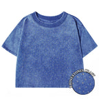 100% Cotton Washed T-Shirts For Women Loose O-Neck Crop Tops Y2k Street Female Clothes Summer Casual Vintage Short Sleeve Tees