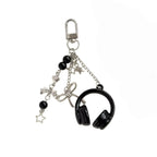 Premium Music Headphone Bag Charms Unisex Keychain Phone Strap Couple Gifts Backpack Pendant Accessory