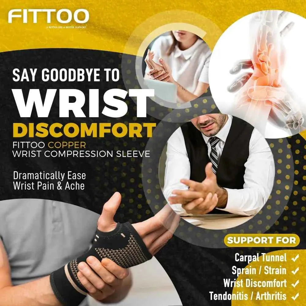 1pc Copper Fiber Compression Gloves Sports Wrist Guard Arthritis Gloves Elastic Palm Brace Fitness Wrist Support Wristband